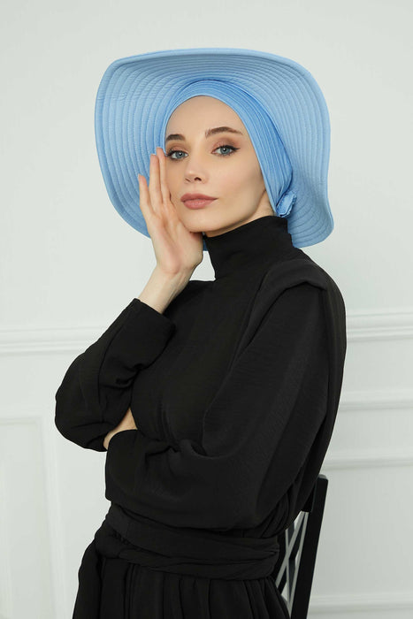 Womens Wide Brim Summer Bonnet-Hat Floppy Foldable Roll up Beach Cap Sun Hat,S-2P