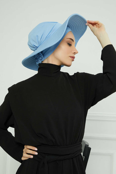 Womens Wide Brim Summer Bonnet-Hat Floppy Foldable Roll up Beach Cap Sun Hat,S-2P