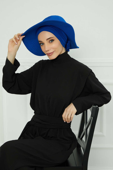 Womens Wide Brim Summer Bonnet-Hat Floppy Foldable Roll up Beach Cap Sun Hat,S-2P