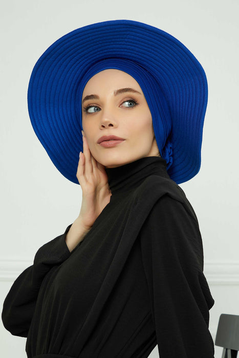 Turban Sun Hat for Women with Detachable Visor, Summer Sun Protective Head Cover for Modest Hijab Fashion, Handy Beach Hat for Women,S-2P