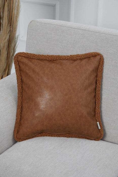 Faux Leather Decorative Pillow Covers for Couch Bed Sofa, 18 x 18