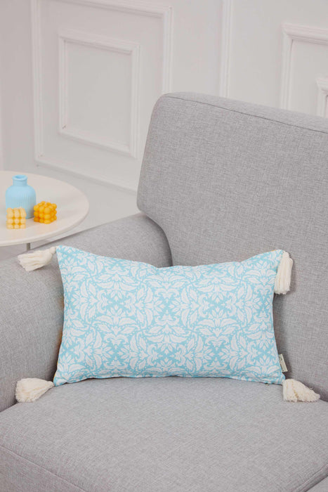 Boho Colorful Throw Pillow Cover with Tassels and Mixed Patterns, 20x12 Inches Traditional Patchwork Cushion Cover for Living Rooms,K-302 Suzani Pattern 58-62-61