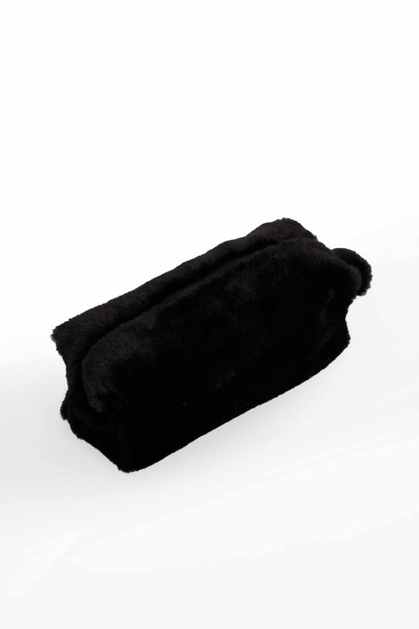 Plush Zippered Makeup Bag with Handle, 10 x 5.9 Inches (25x15 cm.) Handmade Cosmetic Bag with a Soft Touch,CMB-6