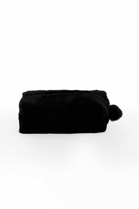 Plush Zippered Makeup Bag with Handle, 7.9 x 5.9 Inches (20x15 cm.) Handmade Cosmetic Bag with a Soft Touch,CMK-6