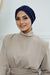 Velvet Shirred Instant Turban Headwrap, Soft Head Turban For Women Fashion Instant Turban Ready to Wear Pretied Chemo Headwear Hijab,B-13K Navy Blue