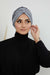 Velvet Shirred Instant Turban Headwrap, Soft Head Turban For Women Fashion Instant Turban Ready to Wear Pretied Chemo Headwear Hijab,B-13K Grey