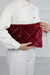 Velvet Handbag with Paillette Lines, Sequined Velvet Fancy Handbag for Special Occasions, High Quality Velvet Women Handbag,CE-18 Maroon
