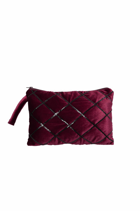 Velvet Handbag with Paillette Lines, Sequined Velvet Fancy Handbag for Special Occasions, High Quality Velvet Women Handbag,CE-18
