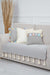 Handcrafted Boho Cotton 2 Seater Sofa Cover with Classic Stripes and Playful Tassel Detail for a Cozy Stylish Living Room Ambiance,KO-22IK Striped Pattern