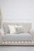 Handcrafted Boho Cotton 2 Seater Sofa Cover with Classic Stripes and Playful Tassel Detail for a Cozy Stylish Living Room Ambiance,KO-22IK Striped Pattern