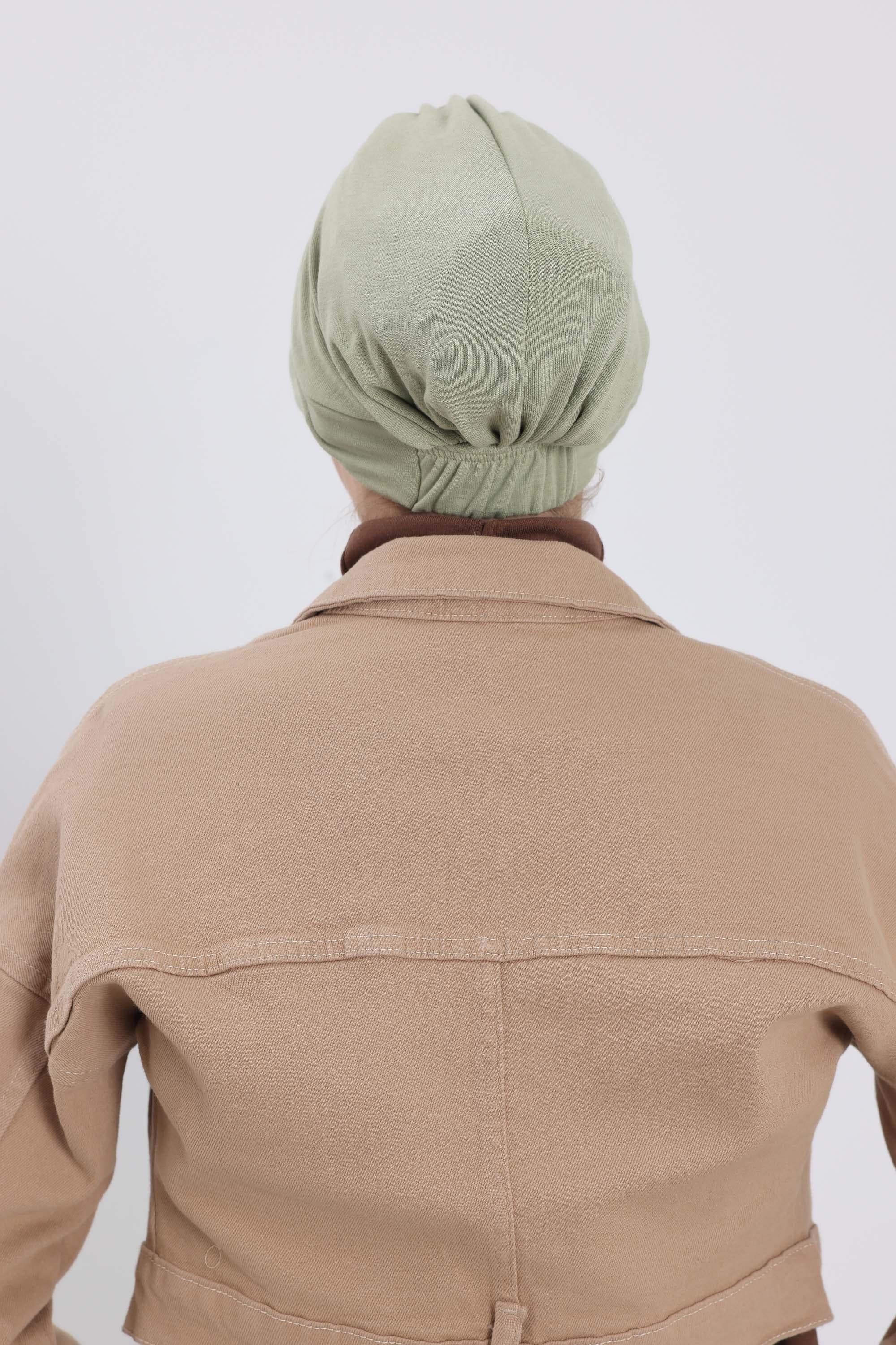 Chic Winter Visor Turban Hat for Women, Warm Ribbed Polyviscose Headwrap, Fashionable Polyviscose Headwrap for Winter,B-73RB