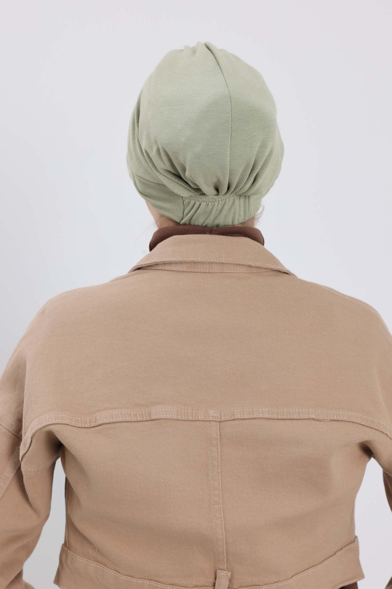 قبعة عمامة أنيقة للنساء في فصل الشتاء، غطاء رأس من البولي فيسكوز المضلع الدافئ، غطاء رأس عصري من البولي فيسكوز لفصل الشتاء، B-73RB