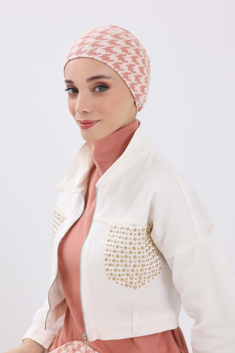 قبعة شمس بنمط جلد النمر ونقشة المربعات مع حاجب مطاطي قابل للفصل، غطاء رأس واقي من الشمس للنساء، S-3DIV