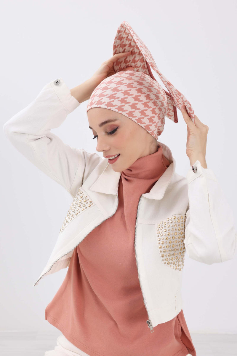 قبعة شمس بنمط جلد النمر ونقشة المربعات مع حاجب مطاطي قابل للفصل، غطاء رأس واقي من الشمس للنساء، S-3DIV