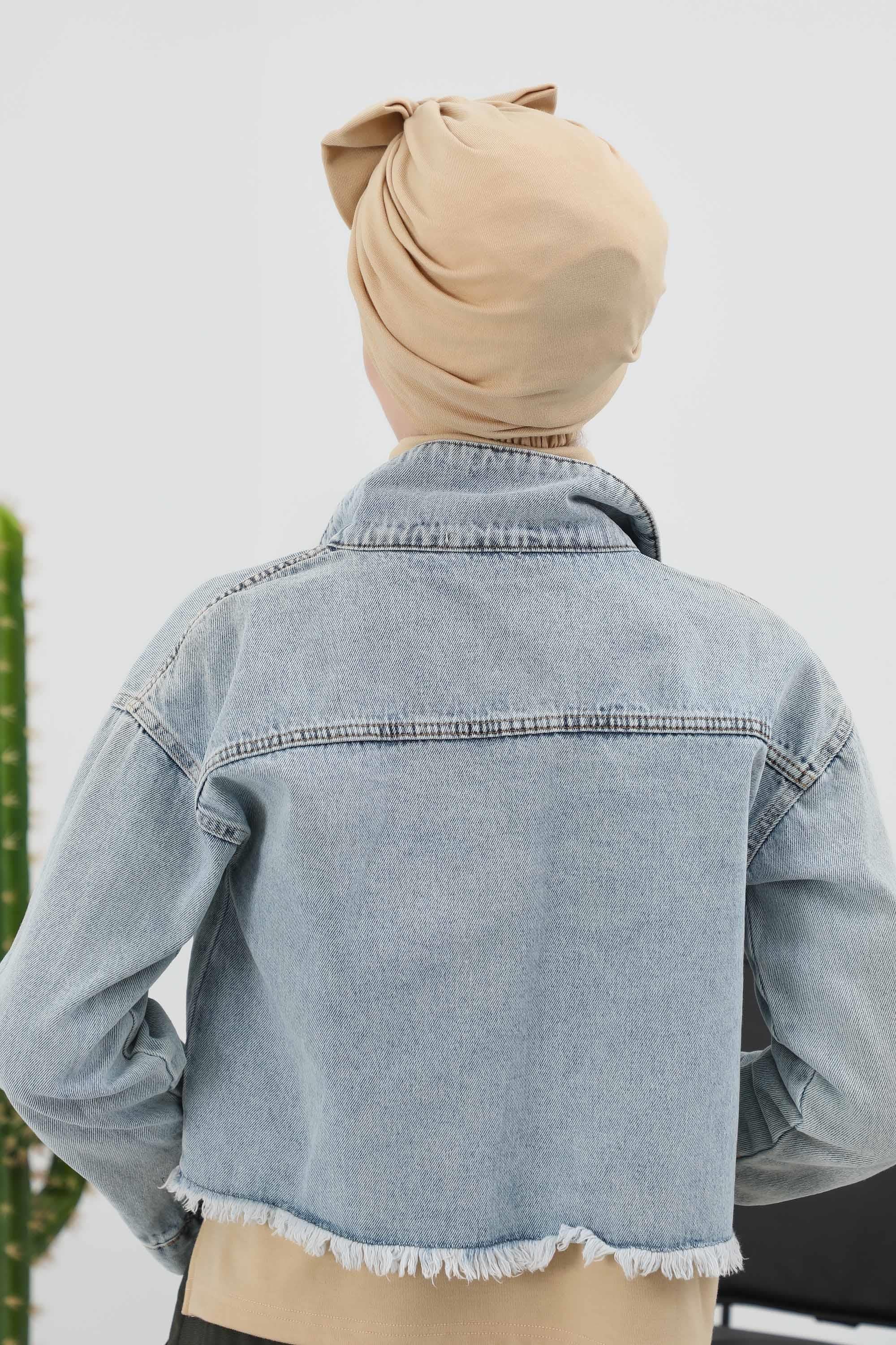 Comfortable Winter Turban Bonnet with Detachable Bowtie, One-Size Removable Bow Turban for Cold Weather, Cozy Ribbed Instant Turban,B-27RB Beige