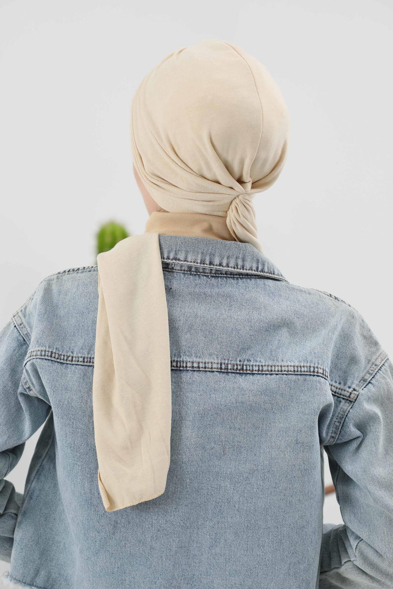 Seamless Winter Turban Bonnet with Integrated Scarf, Cozy Ribbed Headwrap for Women, Stylish Instant Turban Bonnet for Women,B-81RB