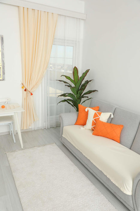 3 Seater Frilly Sides Sofa Cover,KO-35
