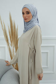 95% Cotton Adjustable Hijab Shawl, Easy to Wear Shawl Head Scarf for Women for Everyday Elegance, Instant Shawl for Modest Fashion,CPS-31 Grey 2