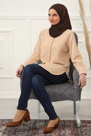 95% Cotton Adjustable Hijab Shawl, Easy to Wear Shawl Head Scarf for Women for Everyday Elegance, Instant Shawl for Modest Fashion,CPS-31 Brown