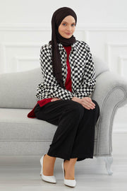 95% Cotton Adjustable Hijab Shawl, Easy to Wear Shawl Head Scarf for Women for Everyday Elegance, Instant Shawl for Modest Fashion,CPS-31 Black