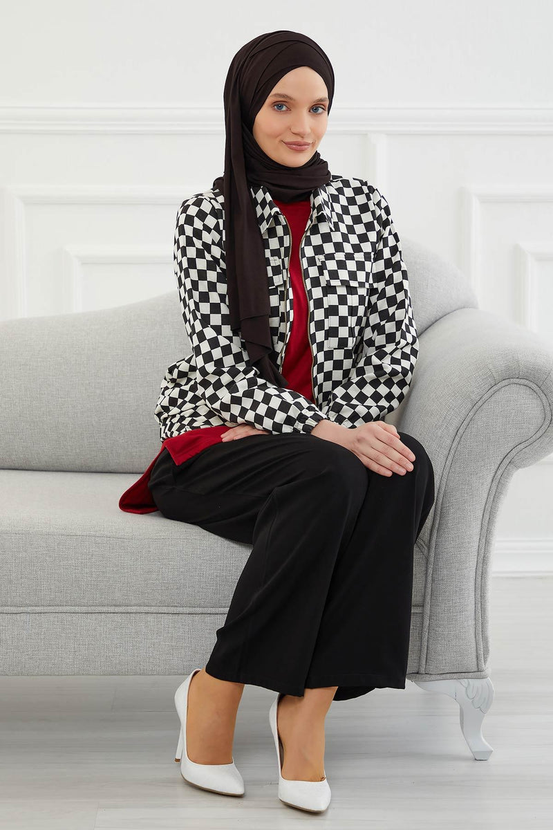 95% Cotton Adjustable Hijab Shawl, Easy to Wear Shawl Head Scarf for Women for Everyday Elegance, Instant Shawl for Modest Fashion,CPS-31 Black