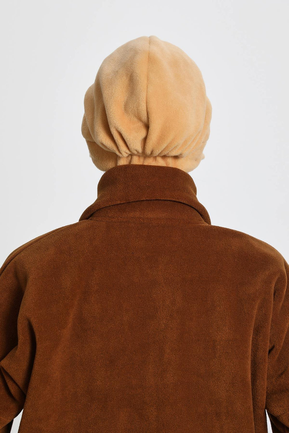 Women's Winter Fleece Visor Cap Turban, Visored Fleece Turban Hat for Women, Warm and Elegant Winter Cap,B-73PL Camel Beige