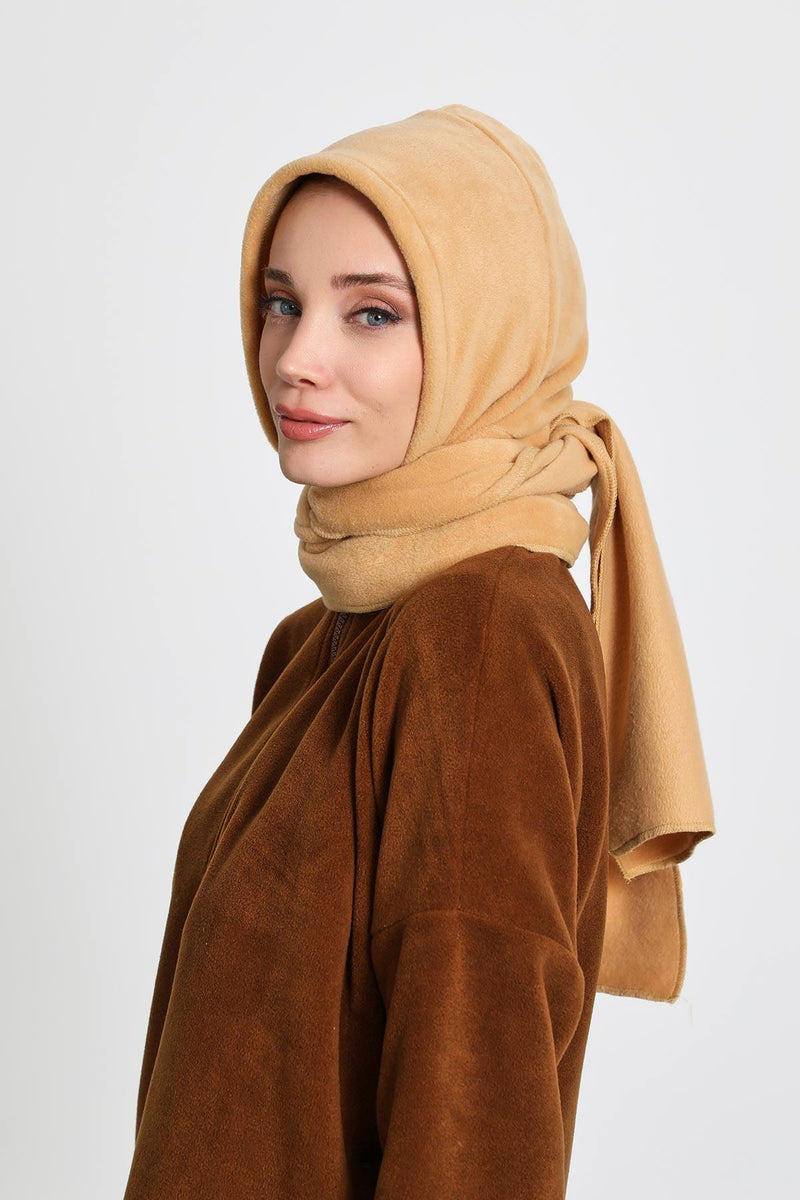 Women's Windproof Fleece Hooded Scarf with Neck Warmer — Aisha's