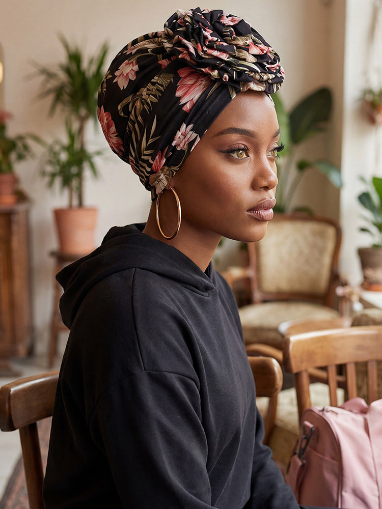 Printed Turban Bonnets