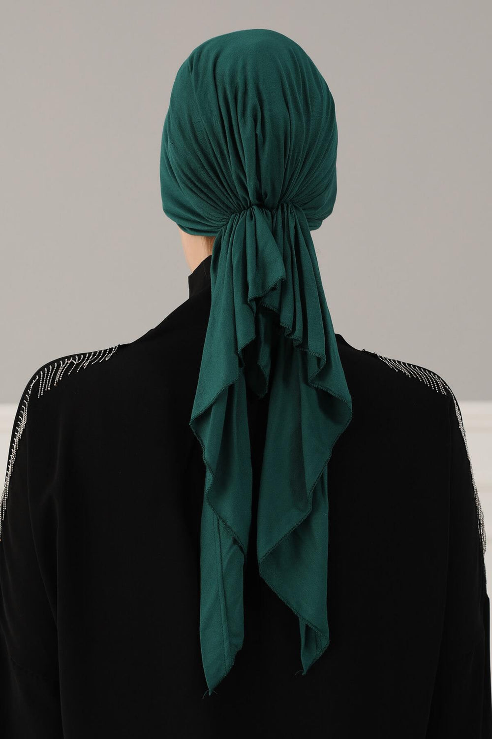 Simple Pre-Tied Turban Bonnet for Women, Easy Wear Chemo Headwear for Cancer Patients, Soft and Breathable Cotton Headwrap,B-47 Green