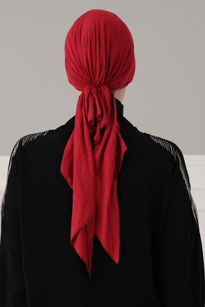 Simple Pre-Tied Turban Bonnet for Women, Easy Wear Chemo Headwear for Cancer Patients, Soft and Breathable Cotton Headwrap,B-47