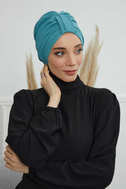 Sun Protective Aerobin Bonnet Cap for Women, Stylish & Flexible Wrinkle-Resistant Instant Turban, Comfortable Chemo Headwear for Women,B-69 Mint Green