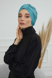 Sun Protective Aerobin Bonnet Cap for Women, Stylish & Flexible Wrinkle-Resistant Instant Turban, Comfortable Chemo Headwear for Women,B-69 Mint Green