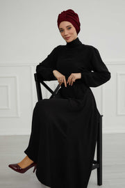 Sun Protective Aerobin Bonnet Cap for Women, Stylish & Flexible Wrinkle-Resistant Instant Turban, Comfortable Chemo Headwear for Women,B-69 Maroon