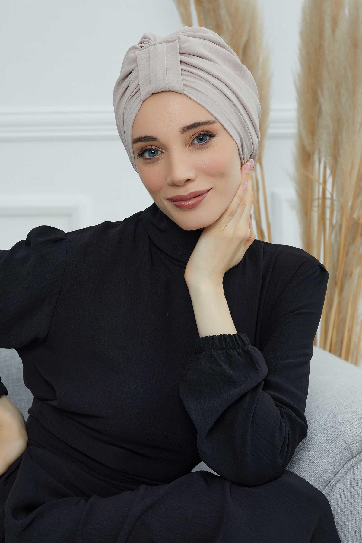 Sun Protective Aerobin Bonnet Cap for Women, Stylish & Flexible Wrinkle-Resistant Instant Turban, Comfortable Chemo Headwear for Women,B-69 Beige