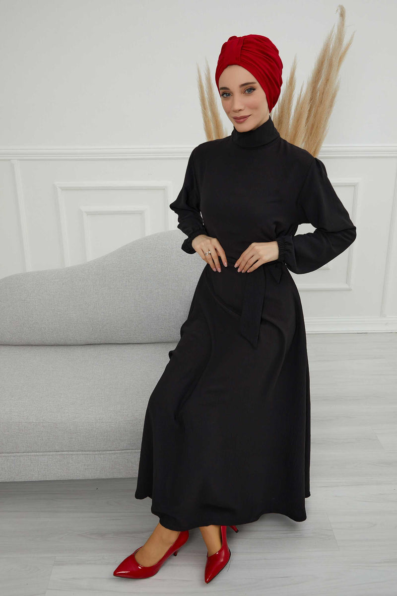 Sun Protective Aerobin Bonnet Cap for Women, Stylish & Flexible Wrinkle-Resistant Instant Turban, Comfortable Chemo Headwear for Women,B-69 Red