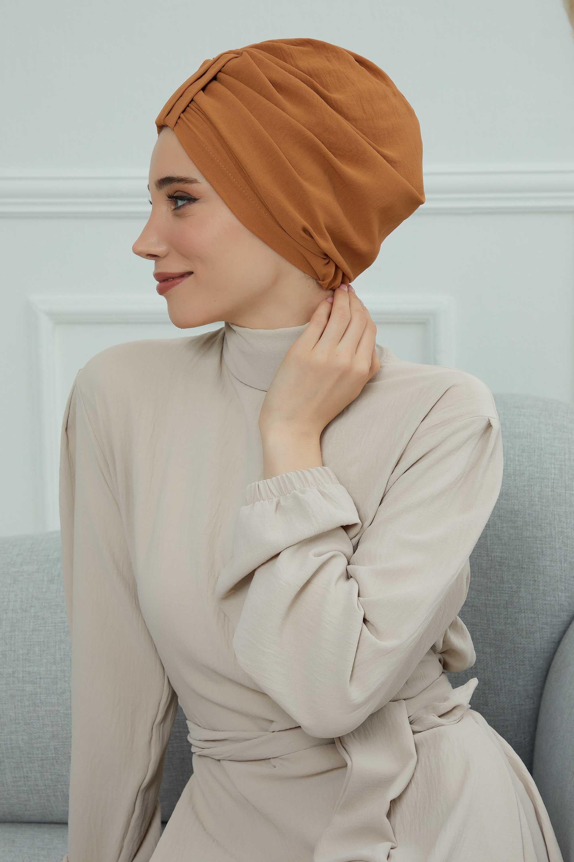 Sun Protective Aerobin Bonnet Cap for Women, Stylish & Flexible Wrinkle-Resistant Instant Turban, Comfortable Chemo Headwear for Women,B-69