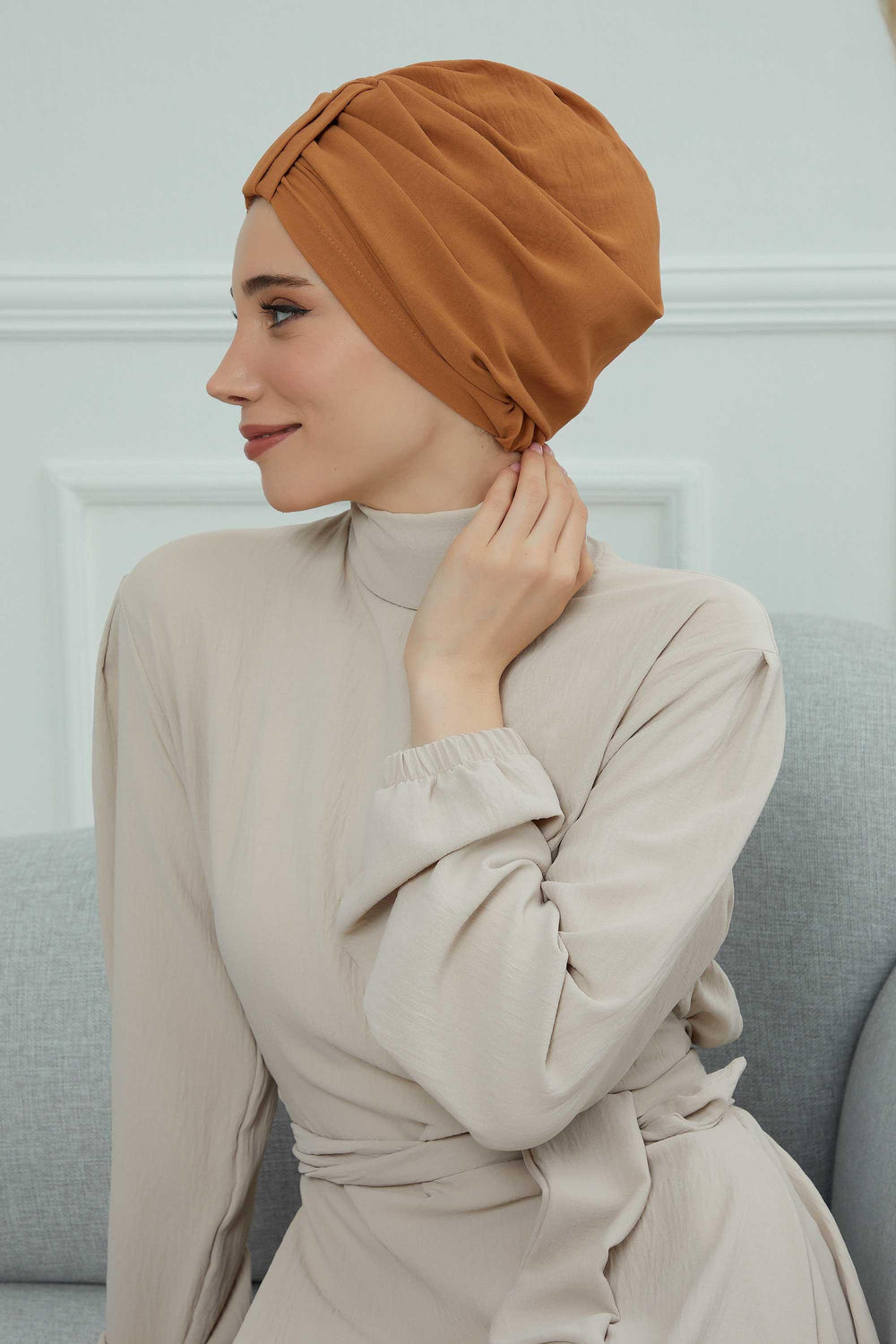 Sun Protective Aerobin Bonnet Cap for Women, Stylish & Flexible Wrinkle-Resistant Instant Turban, Comfortable Chemo Headwear for Women,B-69