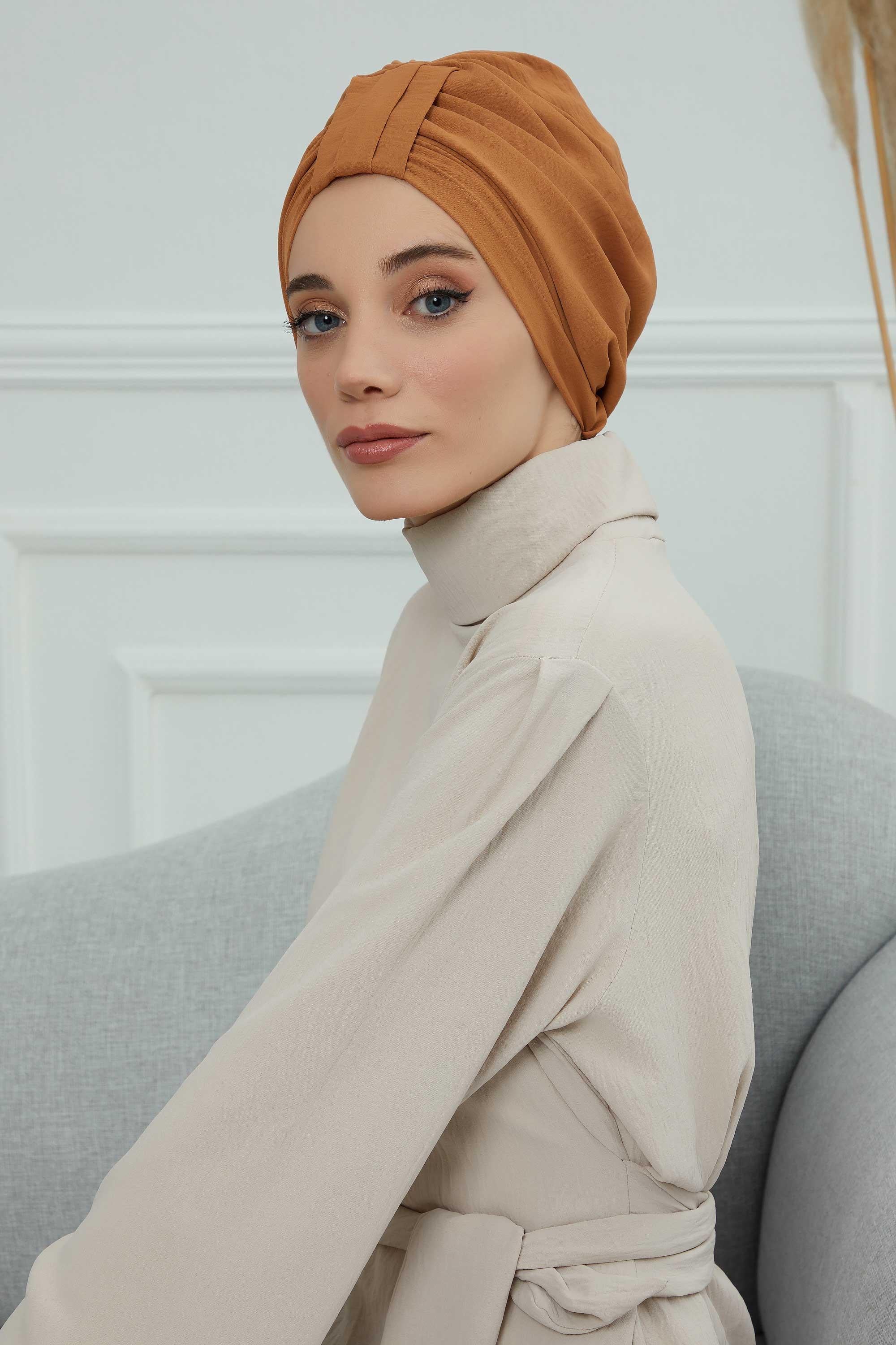 Sun Protective Aerobin Bonnet Cap for Women, Stylish & Flexible Wrinkle-Resistant Instant Turban, Comfortable Chemo Headwear for Women,B-69