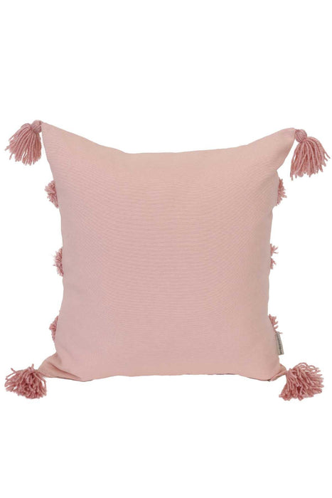 Aisha s Design Boho Decorative Hand-Woven Fringed Canvas Throw Pillow Covers Tufted Pillow Covers, Farmhouse Square Fringed Pillow Cases,K-119