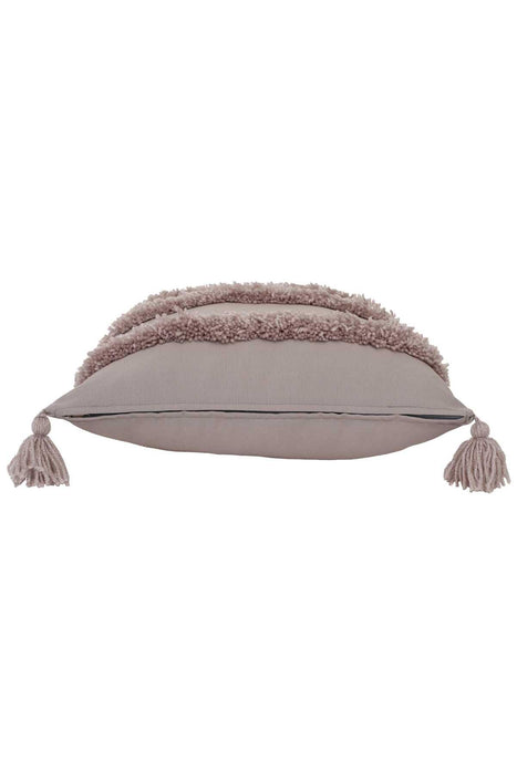 Aisha s Design Boho Decorative Hand-Woven Fringed Canvas Throw Pillow Covers Tufted Pillow Covers, Farmhouse Square Fringed Pillow Cases,K-119