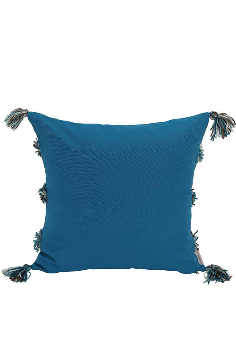 Aisha s Design Boho Decorative Hand-Woven Fringed Canvas Throw Pillow Covers Tufted Pillow Covers, Farmhouse Square Fringed Pillow Cases,K-119