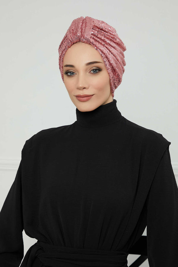 Sequined Turban Bonnets