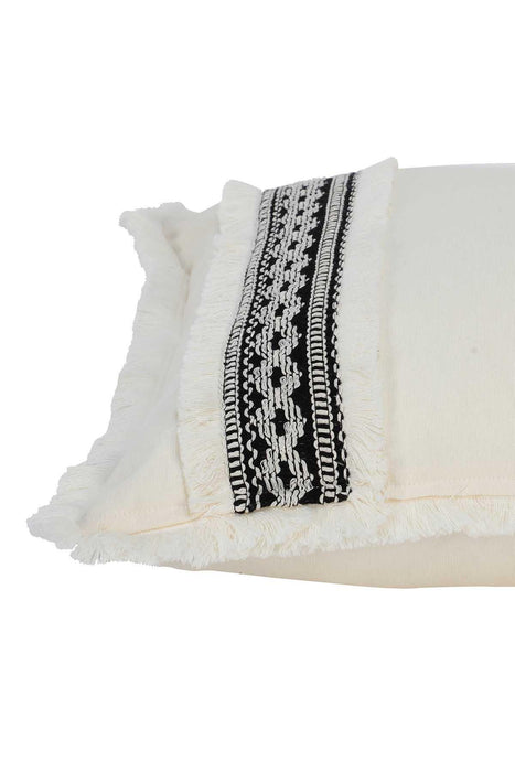Boho Decorative Cotton Fringed Canvas Lumbar Throw Pillow Covers Square Traditional Anatolian Design Handmade Tufted Pillow Covers,,K-181