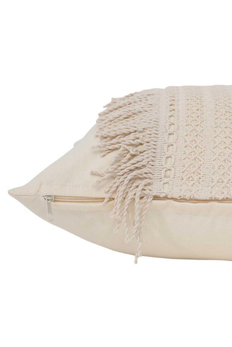 غطاء وسادة من القماش المهدب بوهو، غطاء وسادة عصري مقاس 18 × 18 بوصة لتزيين المنزل الأنيق، هدية وسادة لتدفئة المنزل، K-167
