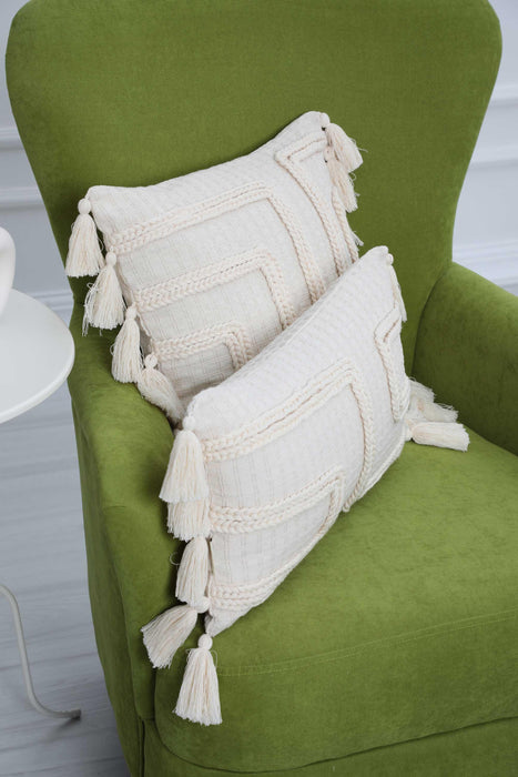 Zealax Decorative Boho Throw Pillow Cover 18x18 Inch