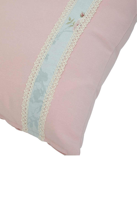 Boho Decorative Linen Texture Throw Pillow Case Square 18 x 18 inch Handicraft Trimmed Farmhouse Square Trimmed Cushion Cover for,K-186
