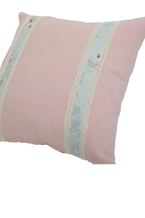 Boho Decorative Linen Texture Throw Pillow Case Square 18 x 18 inch Handicraft Trimmed Farmhouse Square Trimmed Cushion Cover for,K-186