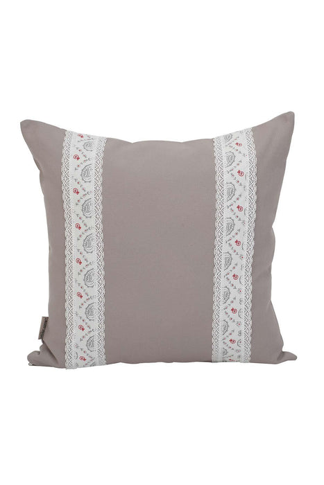 Boho Decorative Linen Texture Throw Pillow Case Square 18 x 18 inch Handicraft Trimmed Farmhouse Square Trimmed Cushion Cover for,K-186