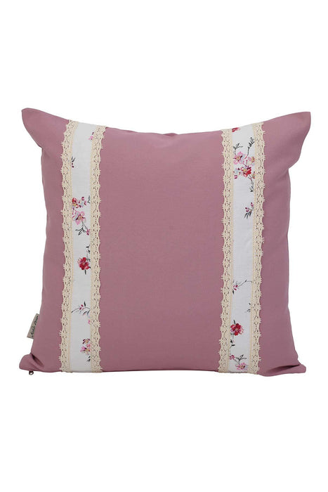 Boho Decorative Linen Texture Throw Pillow Case Square 18 x 18 inch Handicraft Trimmed Farmhouse Square Trimmed Cushion Cover for,K-186