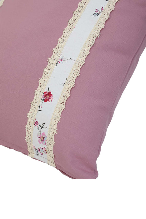 Boho Decorative Linen Texture Throw Pillow Case Square 18 x 18 inch Handicraft Trimmed Farmhouse Square Trimmed Cushion Cover for,K-186
